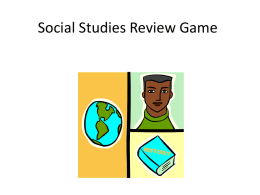 Social Studies Review Game for CRCT