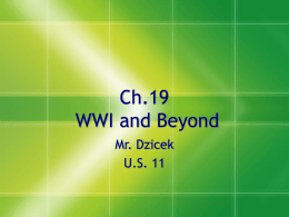 Ch.19: WWI and Beyond - Somers Public Schools