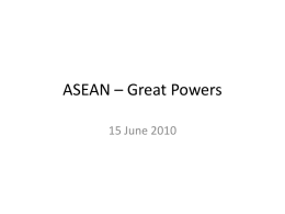 ASEAN – Great Powers