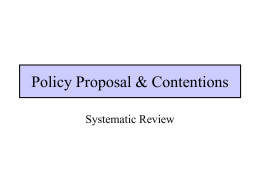 Policy Proposal & Contentions