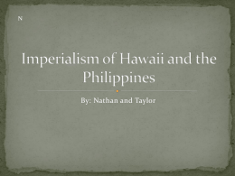Imperialism of Hawaii and the Philippines