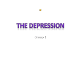 The Depression - Dr. Crihfield's Website