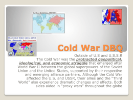 Cold War DBQ - White Plains Public Schools / Overview
