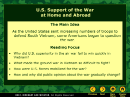 Lesson 29-2: U.S. Support of the War At Home And Abroad