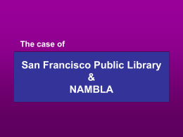 San Francisco Public Library & NAMBLA