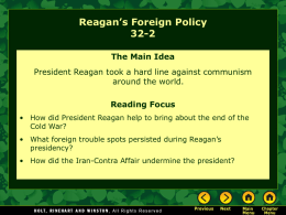 Lesson 32-2: Reagan`s Foreign Policy
