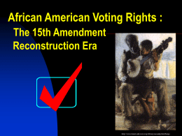 "African-American Voting Rights" PowerPoint Presentation