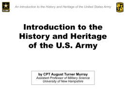 A Brief History of the United States Army