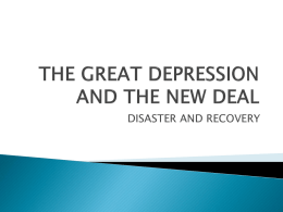 THE GREAT DEPRESSION AND THE NEW DEAL