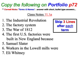 Copy the following on Portfolio p72 Class Notes 11.1a
