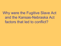 THEME: The sectional conflict over the expansion of slavery that