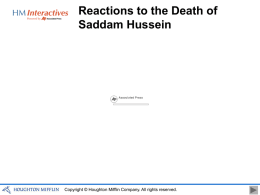 Reactions to the Death of Saddam Hussein