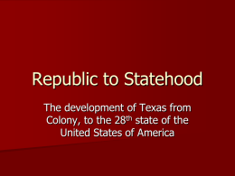 Republic to Statehood PPT