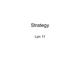 Lsn 11 Strategy