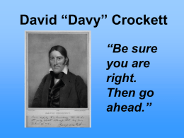 David “Davy” Crockett - Jefferson County Schools, TN