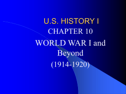 U.S. HISTORY I