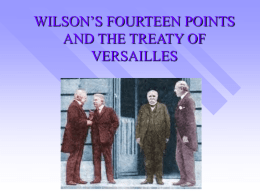wilson`s fourteen points and the league of nations