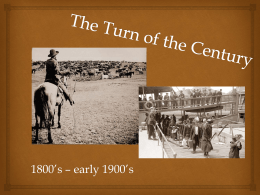 Turn of the Century 1890-1900