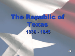 The Annexation of Texas Review - Duncanville Independent School