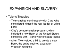 EXPANSION AND SLAVERY