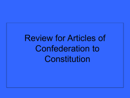 List at least 5 weaknesses of the Articles of confederation.