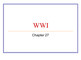 Chapter 27 WWI