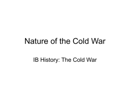 Nature of the Cold War
