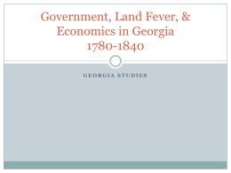 Government, Land Fever, & Economics inga