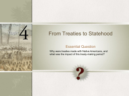 From Treaties to Statehood