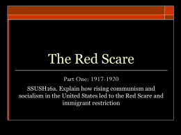 The Red Scare notes