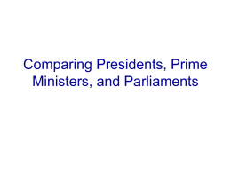 Comparing Presidents, Prime Ministers, and Parliaments
