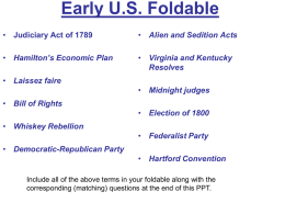 Early U.S. Republic foldable activity
