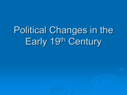 Political & Territorial Changes in the Early 19th Century