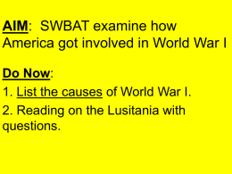 American Causes of WWI