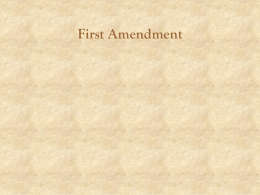 First Amendment - My Teacher Pages