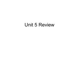 Unit 5 Review - Cobb Learning
