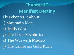 Chapter 13 Manifest Destiny
