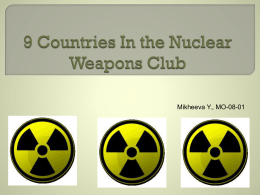 9 Countries In the Nuclear Weapons Club