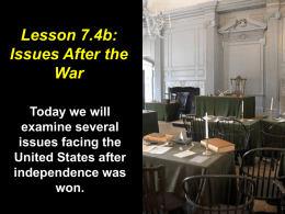 Lesson 7.4: The Legacy of the War