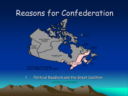 Reasons for Confederation
