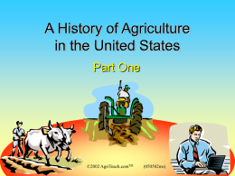History of Agriculture