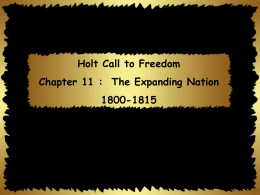 I. The War at Sea © Holt Call to Freedom Lecture Notes