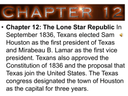 Chapter 12: The Lone Star Republic