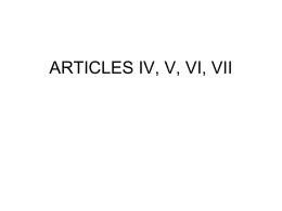 Article VI – Debts, Supremacy, Oaths