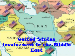 US involvement in the ME