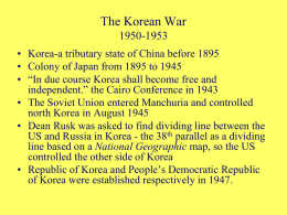 The Korean War - Chinese-history-through