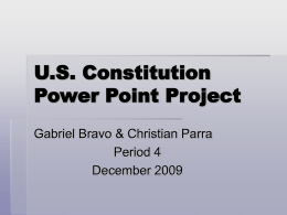 US Constitution Power Point Project