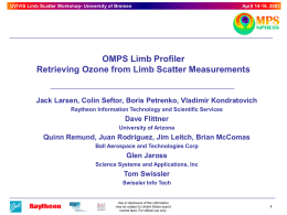 Retrieving Ozone from Limb Scatter Measurements on NPOESS