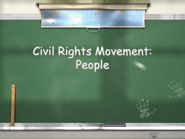 Civil Rights Movement: People