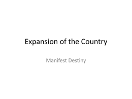 Expansion of the Country